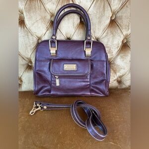 Classic Red/Burgundy Capezio Leather Bag/Purse with Shoulder Crossbody Strap